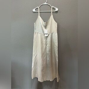 Zara satin silky slip dress NWT Sz M